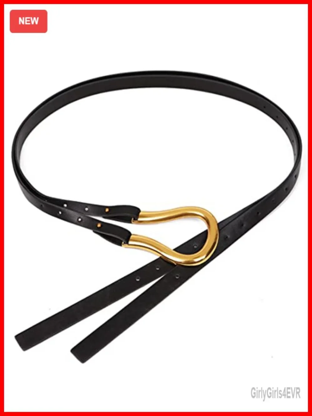 PU Leather Waist Belt Double Strap Tie Wrap Cinch Belt Women's